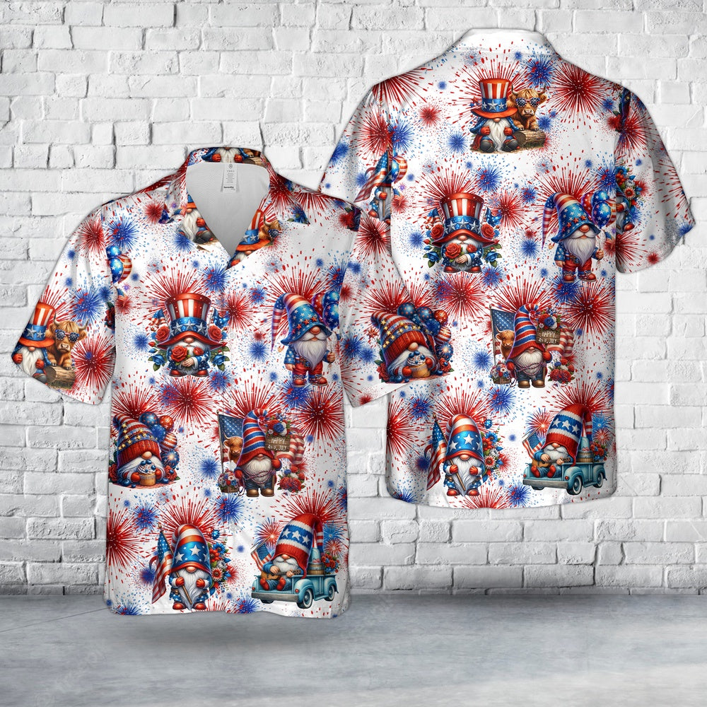 4th of july hawaiian shirts 4th of july gnomes hawaiian shirt hawaiian beach shirts for men women whkkt