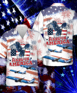 4Th Of July Hawaiian Shirts, Breeze Airways Embraer 190-200Igw 4Th Of July Hawaiian Shirt, Military Aloha Shirts