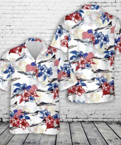 4Th Of July Hawaiian Shirts, Convair F-106 Delta Dart 4Th Of July Hawaiian Shirts, Military Aloha Shirts