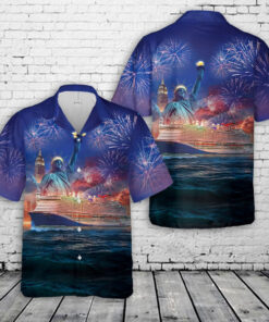 4Th Of July Hawaiian Shirts, Cruise Ship Mardi Gras 4Th Of July Hawaiian Shirt, Military Aloha Shirts