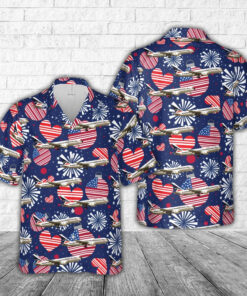 4Th Of July Hawaiian Shirts, Delta Air Lines Boeing 767-232 Vintage 4Th Of July Hawaiian Shirt, Military Aloha Shirts