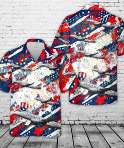 4Th Of July Hawaiian Shirts, Embraer 175 (E175) Envoy Air 4Th Of July Hawaiian Shirt, Military Aloha Shirts