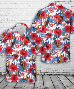 4Th Of July Hawaiian Shirts, Lineman Power Poles 4Th Of July Hawaiian Shirt, Military Aloha Shirts