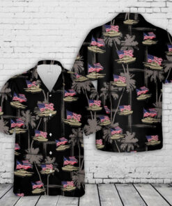 4Th Of July Hawaiian Shirts, M1 Abrams Tank 4Th Of July Hawaiian Shirt, Military Aloha Shirts