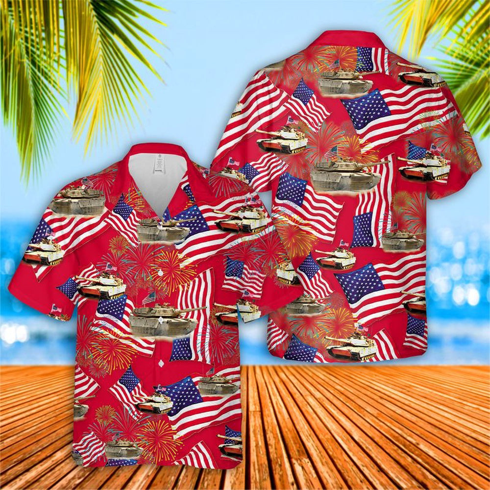 4th of july hawaiian shirts m1a1 abrams tank 4th of july hawaiian shirts military aloha shirts