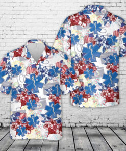 4Th Of July Hawaiian Shirts, Paramedic Usa 4Th Of July Hawaiian Shirt, Military Aloha Shirts
