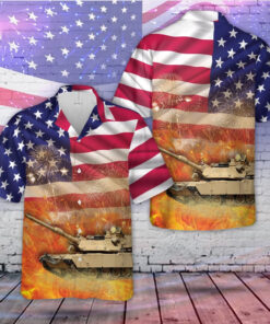 4Th Of July Hawaiian Shirts, Paratroopers 2Nd Bn 325Th Air 2Nd Brigade Combat Team 82Nd Airborne Division Ride An M1 Abrams Tank Hawaiian Shirt