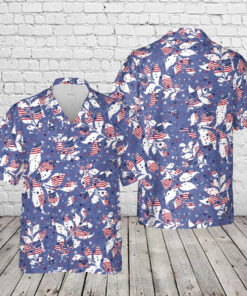 4Th Of July Hawaiian Shirts, Red White And Blue 4Th Of July Hawaiian Shirts, Military Aloha Shirts