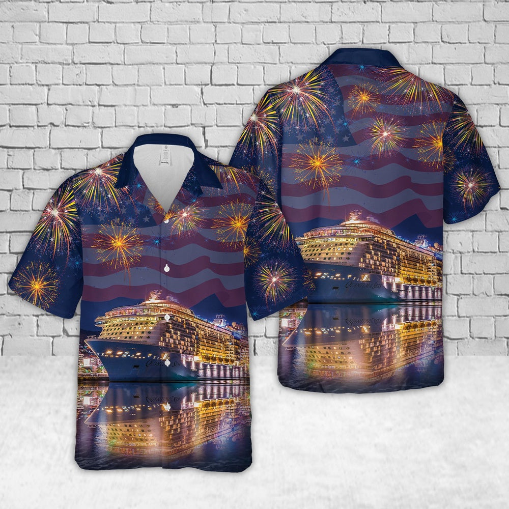 4th of july hawaiian shirts royal caribbean international rci quantum of the seas cruise ship 4th of july hawaiian shirt military aloha shirts