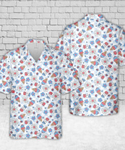 4Th Of July Hawaiian Shirts, Trendy Fourth Of July 1 Hawaiian Shirt, Military Aloha Shirts