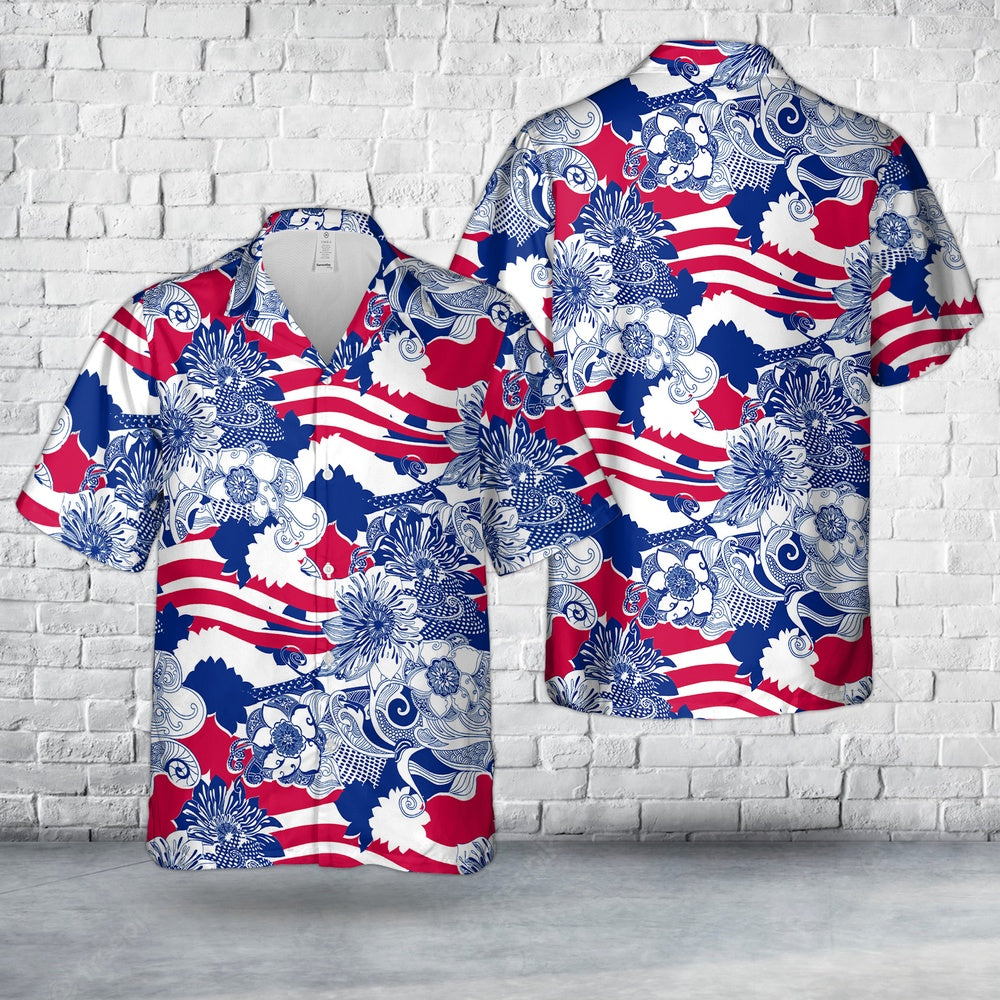4th of july hawaiian shirts tropical flower 4th of july hawaiian shirt military aloha shirts 9nftk