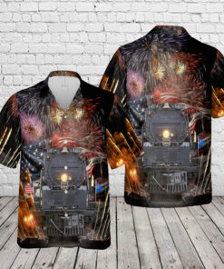 4Th Of July Hawaiian Shirts, Union Pacific Big Boy No 4014 4Th Of July Hawaiian Shirt, Military Aloha Shirts