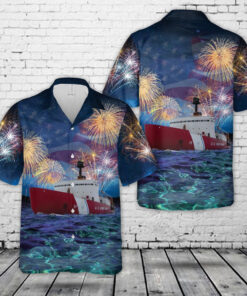 4Th Of July Hawaiian Shirts, United States Coast Guard Uscgc Polar Sea (Wagb-11) 4Th Of July Hawaiian Shirt, Military Aloha Shirts
