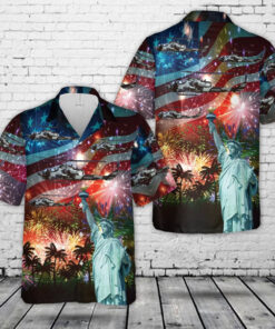 4Th Of July Hawaiian Shirts, Usmc Bell Ah-1 Supercobra 4Th Of July Hawaiian Shirt, Military Aloha Shirts