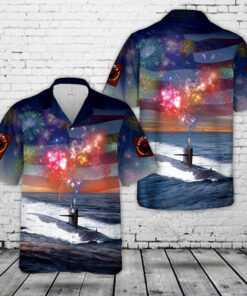 4Th Of July Hawaiian Shirts, Uss Phoenix (Ssn-702) Attack Submarine 4Th Of July Hawaiian Shirt, Military Aloha Shirts