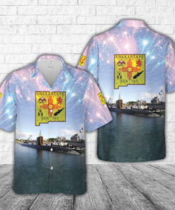 4Th Of July Hawaiian Shirts, Uss Santa Fe (Ssn-763) Attack Submarine 4Th Of July Hawaiian Shirt, Military Aloha Shirts