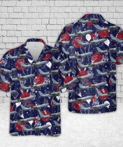 4Th Of July Hawaiian Shirts, Wisconsin Air National Guard Kc-135R Stratotanker 4Th Of July Hawaiian Shirt, Military Aloha Shirts