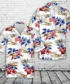 4Th Of July Hawaiian Shirts, Wright Flyer 4Th Of July Hawaiian Shirt, Military Aloha Shirts