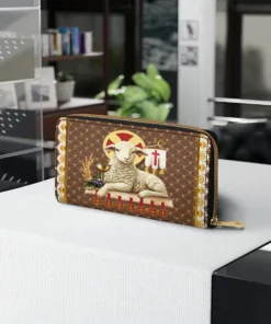 agnus dei leather wallet purse axhk2