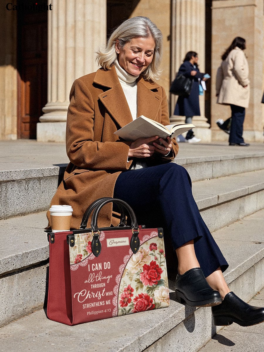 Catholight Blooming With Faith Leather Bag