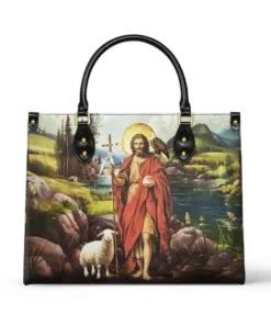 Catholight  Saint John The Baptist Shepherd Leather Bag