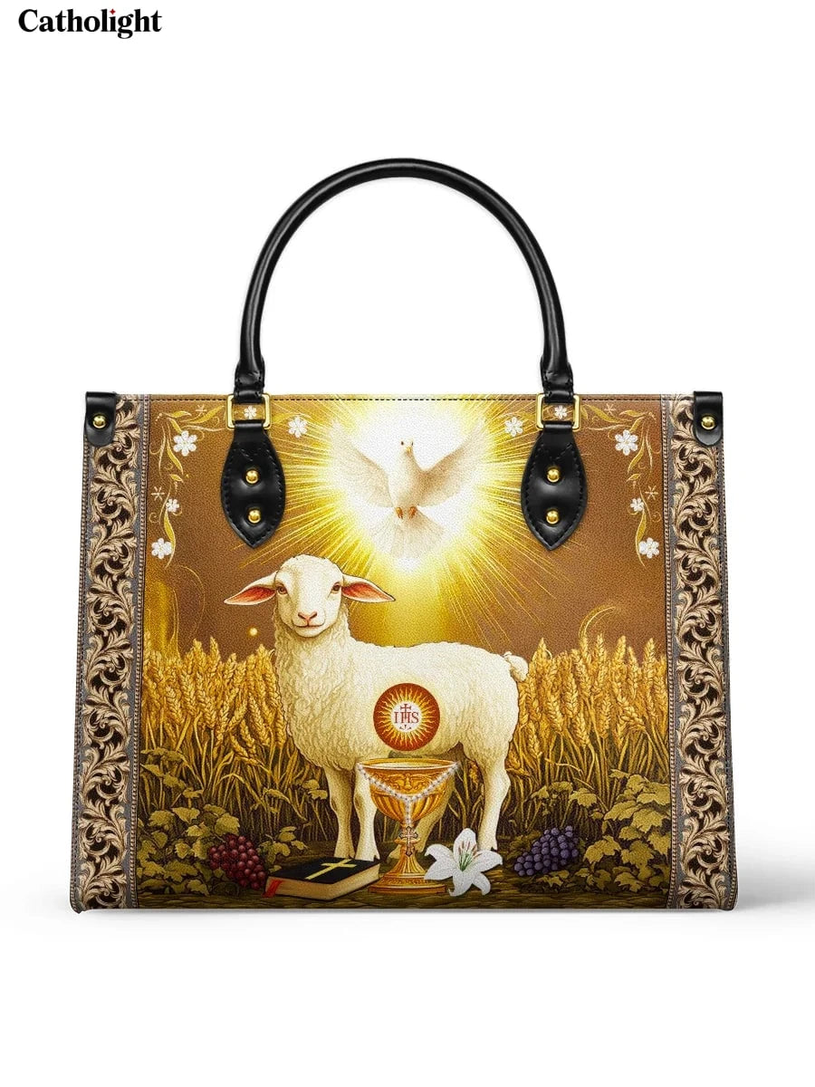 Catholight  The Lamb Of Redemption Leather Bag