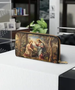 christ and mary magdalene leather wallet purse ajj39