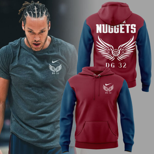 dg32 wing logo hoodie denver nuggets two tone pullover limited basketball edition 1 huouv