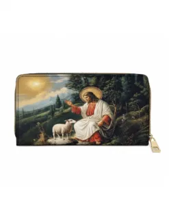divine madonna and child leather wallet purse zm6vl