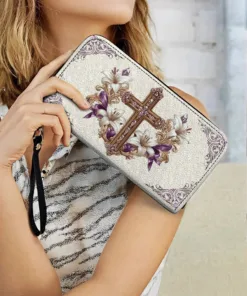 faith florals leather wallet purse dc3fh