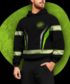 hi vis hoodie custom uniform reflective black green neon 3 rbxh5