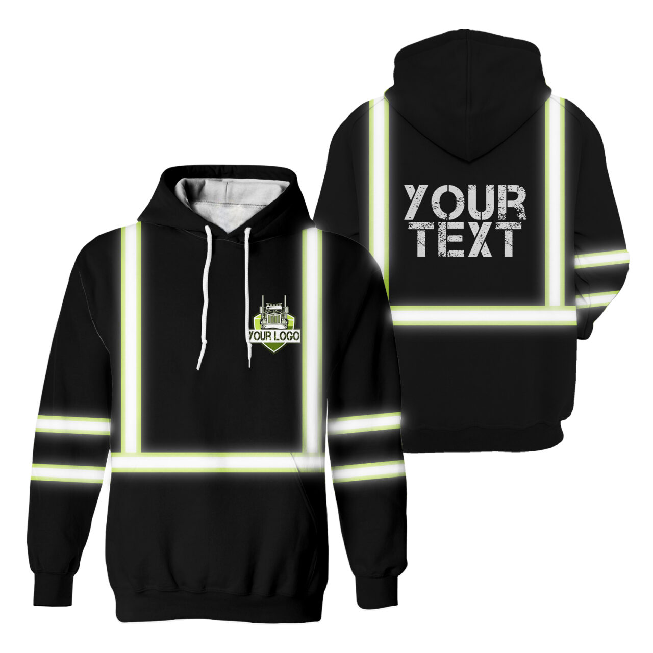 hi vis reflective black custom name and logo hoodie safety workwear 1 9cod5
