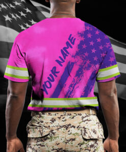 hi vis shirt reflective tapes pink neon and violet us flag custom 4 srv1i