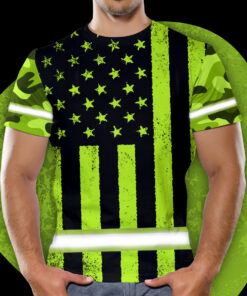 hi vis shirts reflective green us flag safety workwear 3 j925s