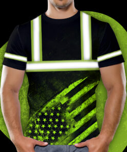 hi vis shirts reflective us flag custom name safety workwear 3 oh6da