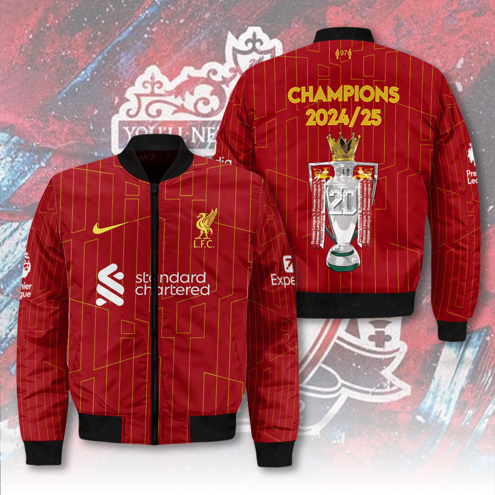liverpool fc 202425 premier league champions bomber jacket limited edition 803fj