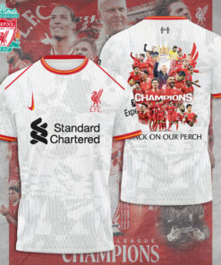 Liverpool FC 2025 Champions White Hoodie - Back on Our Perch