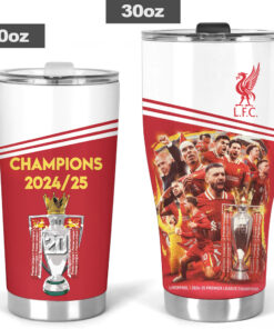 Liverpool FC Champions 202425 Tumbler Cup – 20oz 30oz