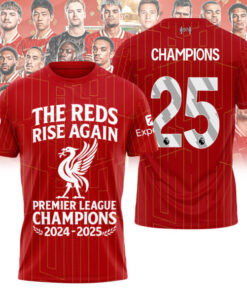 Liverpool Premier League Champions 2024-2025 Shirt – The Reds Rise Again Tribute Tee
