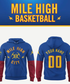 Mile High City Custom Hoodie – Denver Nuggets Personalized Basketball Fan Pullover