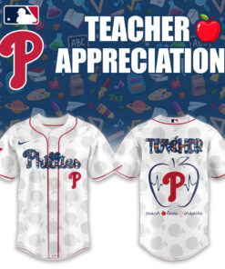 Philadelphia Phillies Baseball Jersey – Teacher Appreciation White Edition