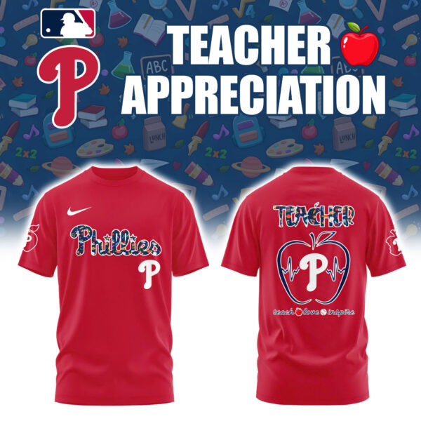 philadelphia phillies t shirt teacher appreciation red edition 1