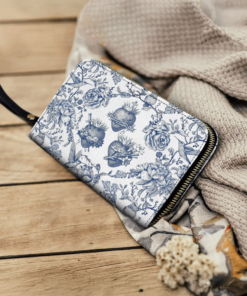 sacred elegance blue and white devotion leather wallet purse o6rvs