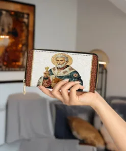 saint peter reverence leather wallet purse baryc