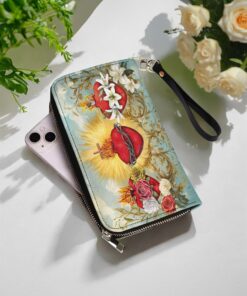 trinity of love leather wallet purse mmg82