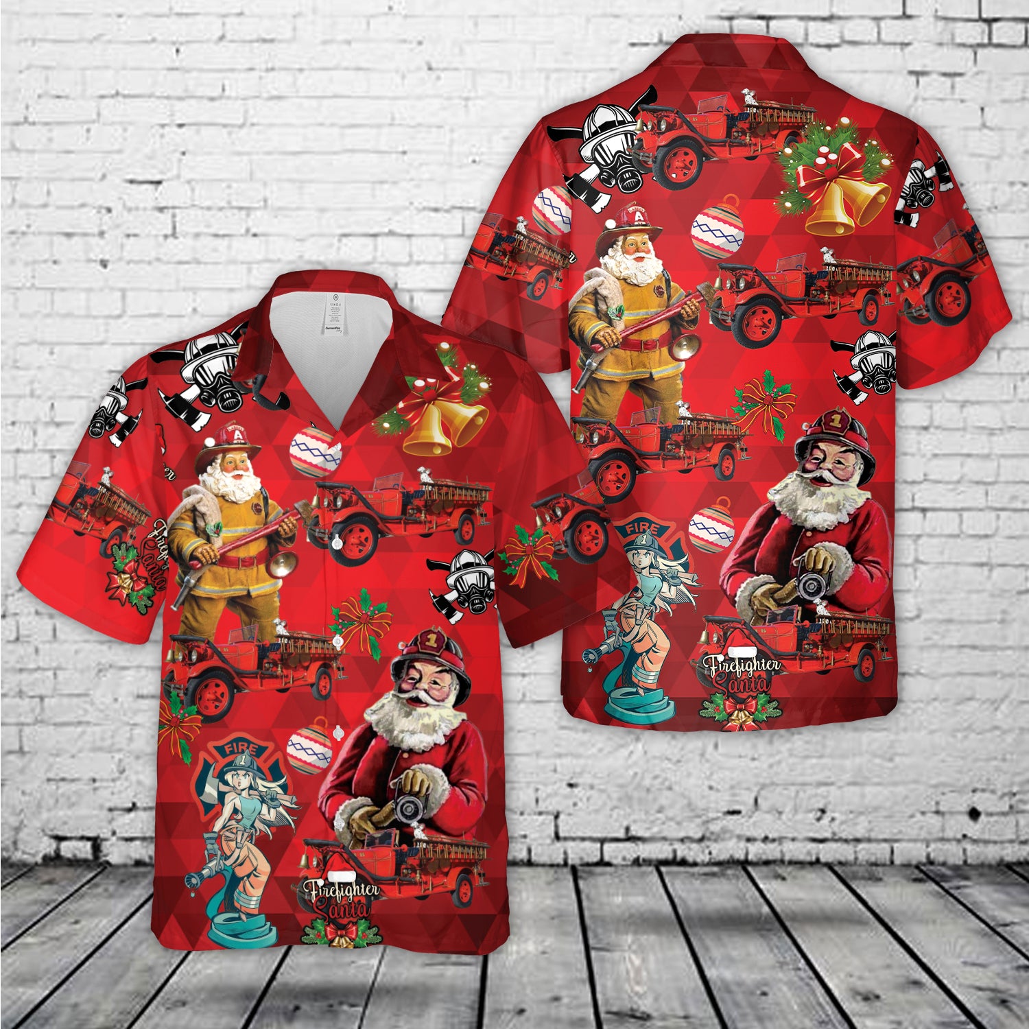 1929 ford model aa fire truck christmas hawaiian shirt 1 h2ftz