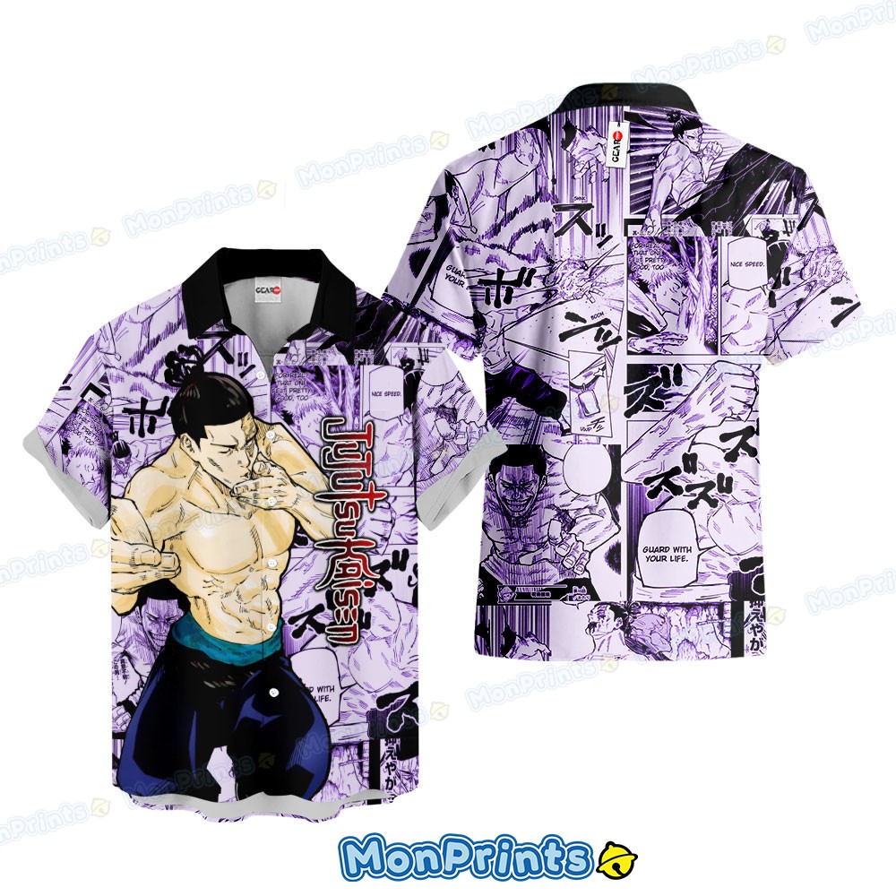 aoi todo shirt jujutsu kaisen hawaiian shirt manga panel shirt 1 823cv