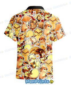 arcanine hawaiian shirt pokemon fire type anime cute orange pattern button up shirt 3 7g2dk