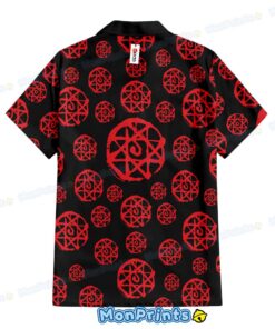 blood seal hawaiian shirt fullmetal alchemist alchemy circle red black pattern shirt 3 fmijf