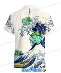bulbasaur great wave hawaiian shirt pokemon kanagawa anime aloha shirt 3 iovv0